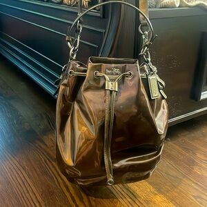 Coach large bucket bag, Bronze Pewter, perfect condition, never used.